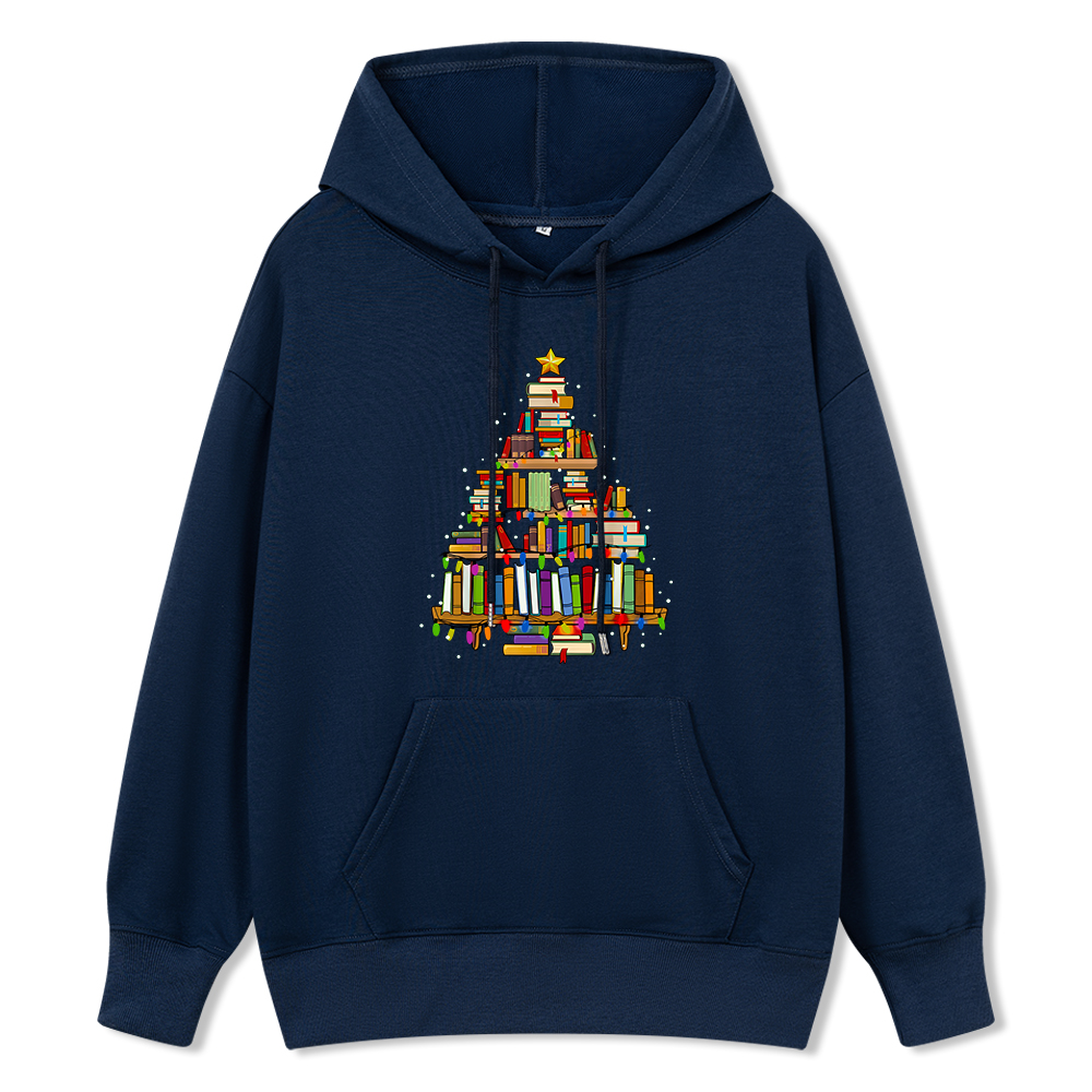 Pagewings Christmas Books Tree Unisex Classic Hoodie
