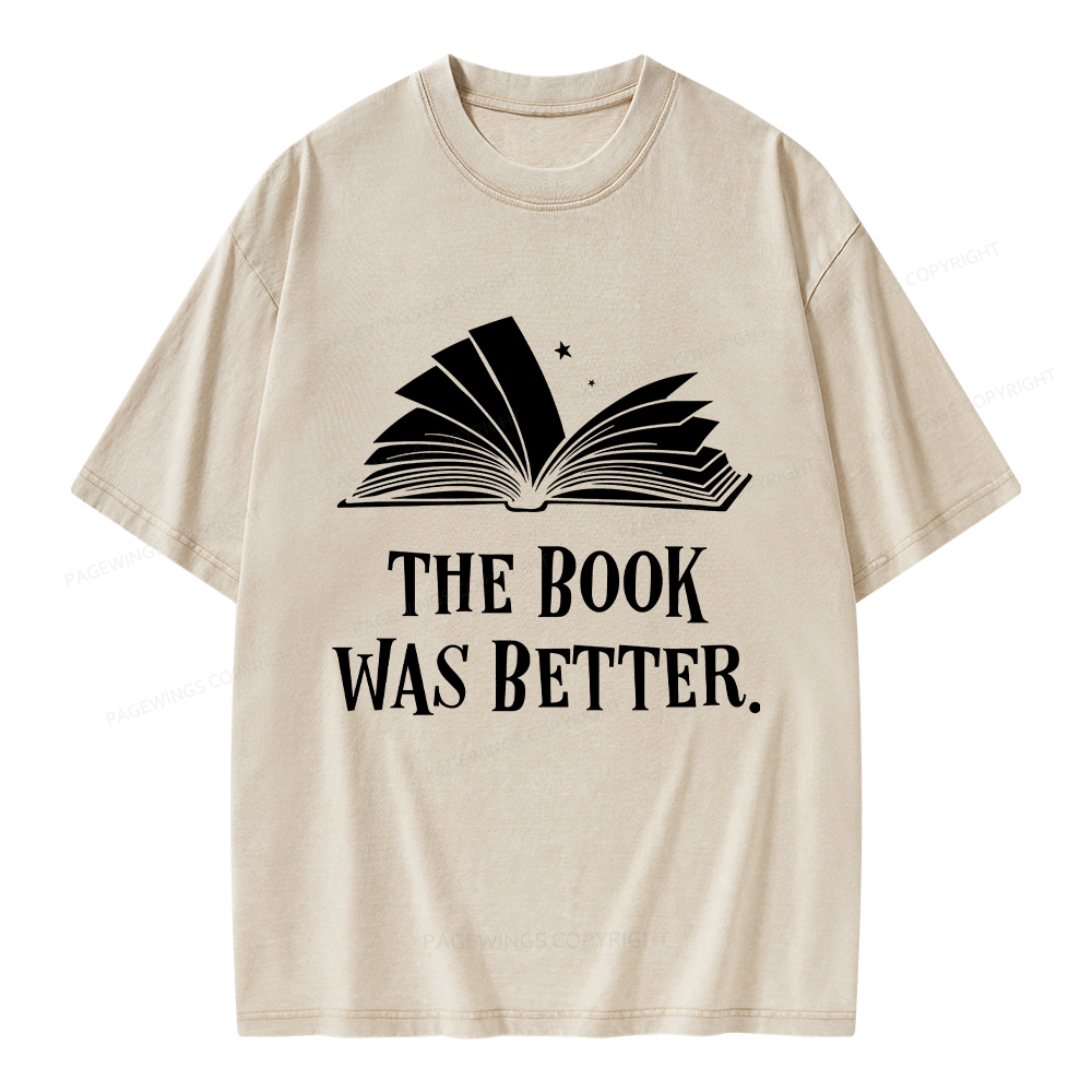 Pagewings The Book Was Better Unisex Washed T-shirt