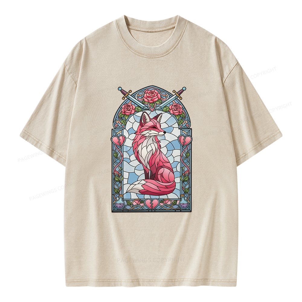 Pagewings Evangeline Fox Unisex Washed T-shirt