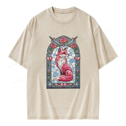 Pagewings Evangeline Fox Unisex Washed T-shirt