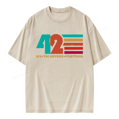 Pagewings The Life The Universe Everything Unisex Washed T-shirt