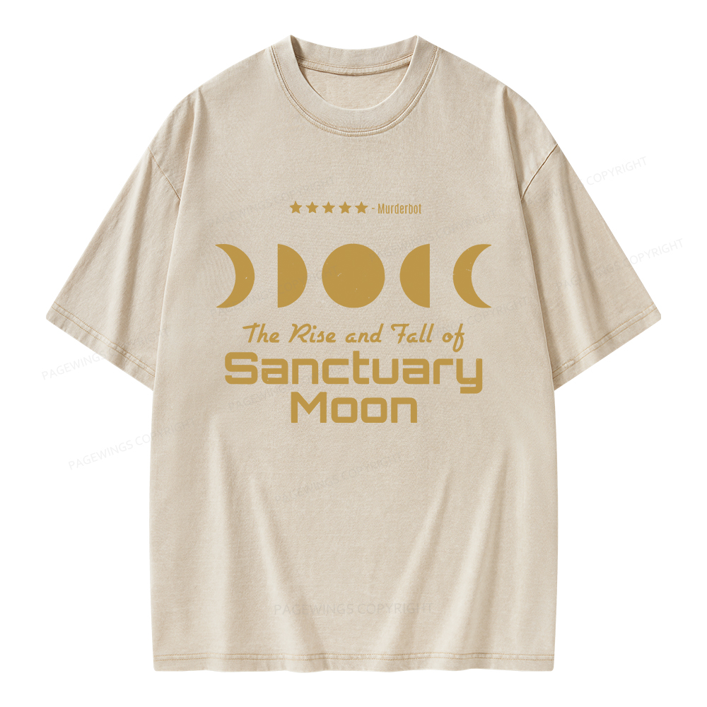 Pagewings The Rise And Fall Of Sanctuary Moon Unisex Washed T-shirt