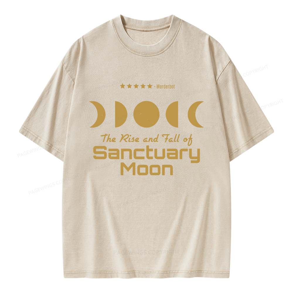 Pagewings The Rise And Fall Of Sanctuary Moon Unisex Washed T-shirt