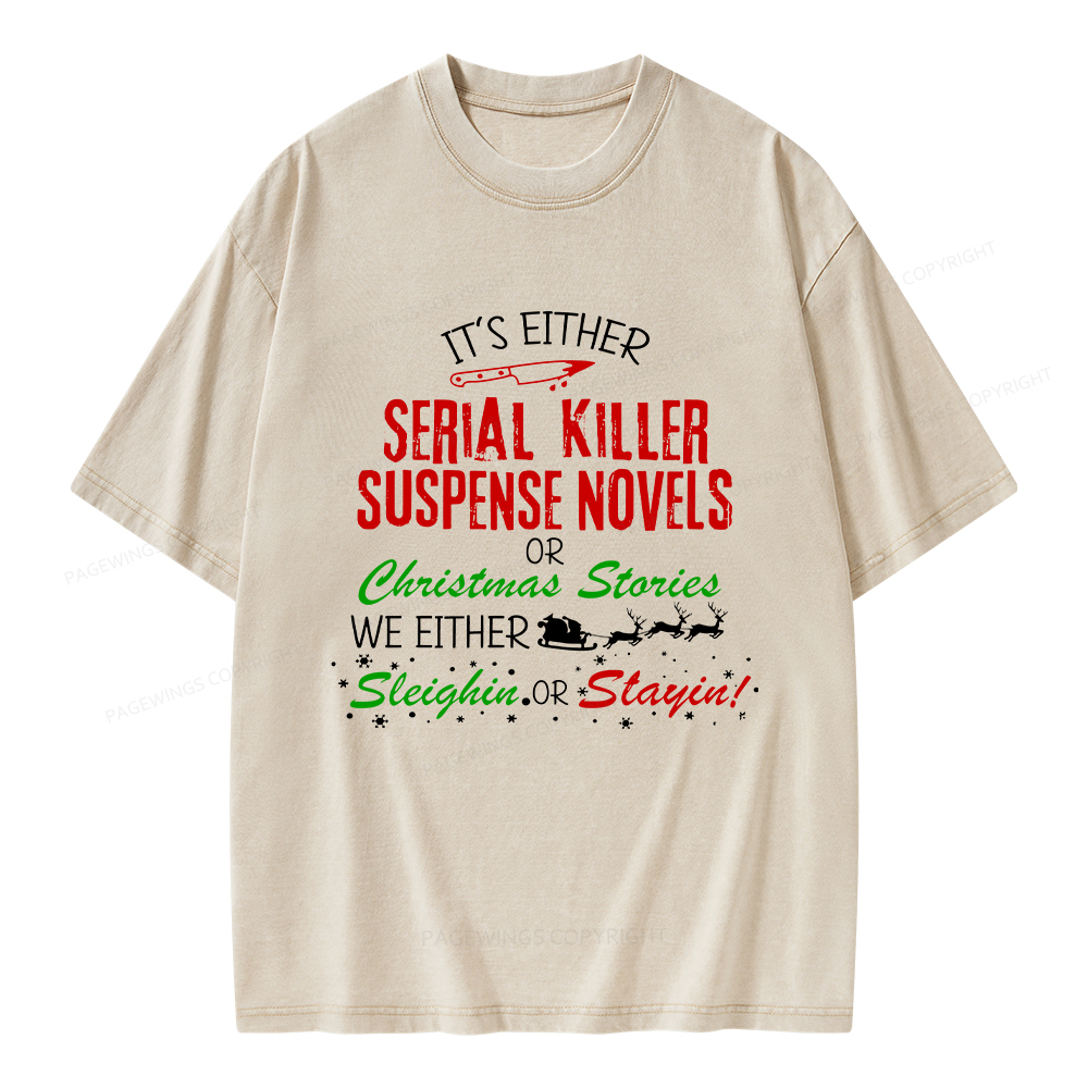 Pagewings Horror Christmas Unisex Washed T-shirt