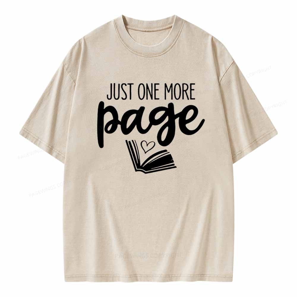 Pagewings Just One More Page Unisex Tee Unisex Washed T-shirt