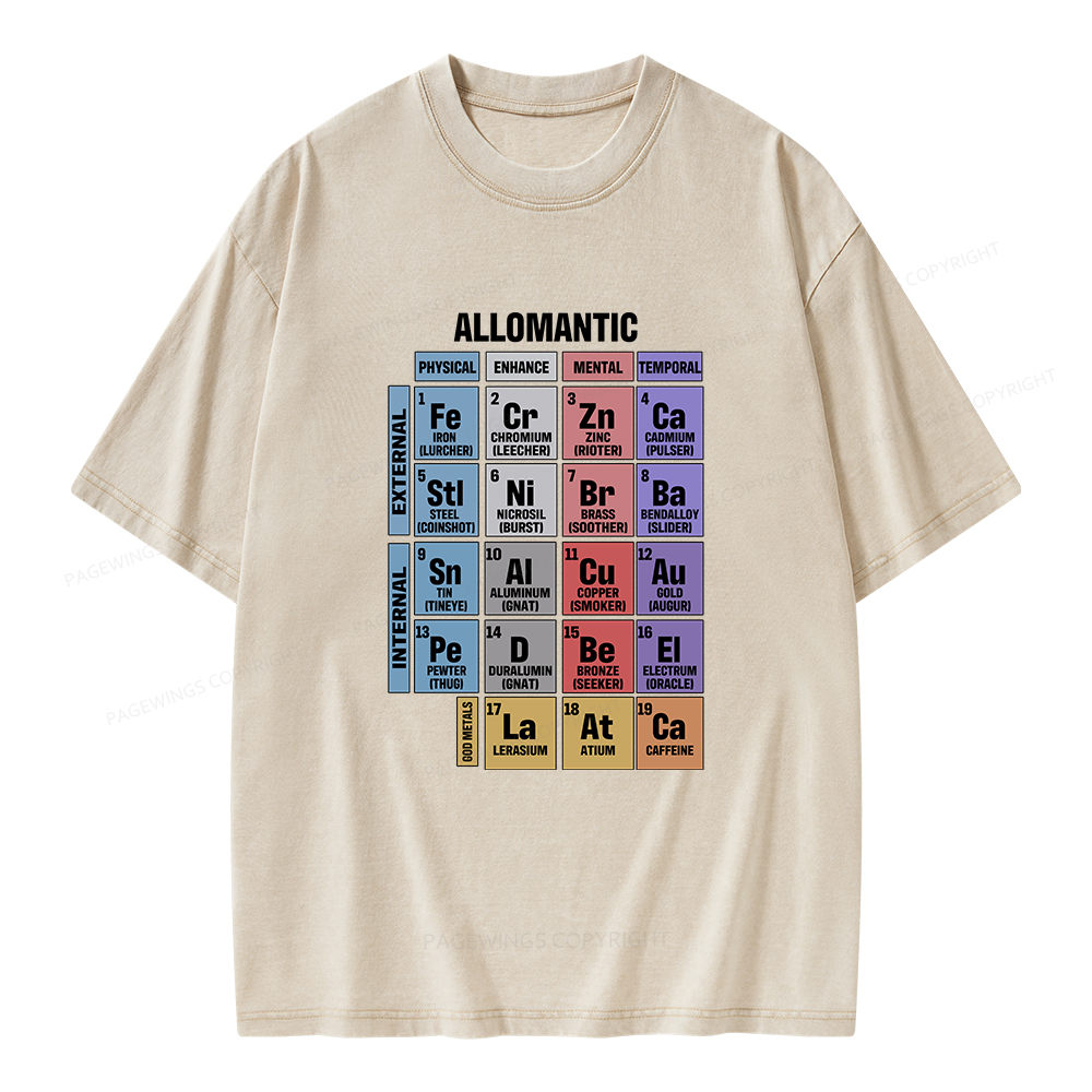 Pagewings Allomantic Unisex Washed T-shirt