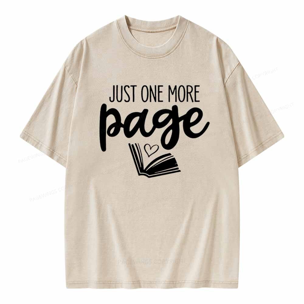 Pagewings Just One More Page Unisex Tee Unisex Washed T-shirt