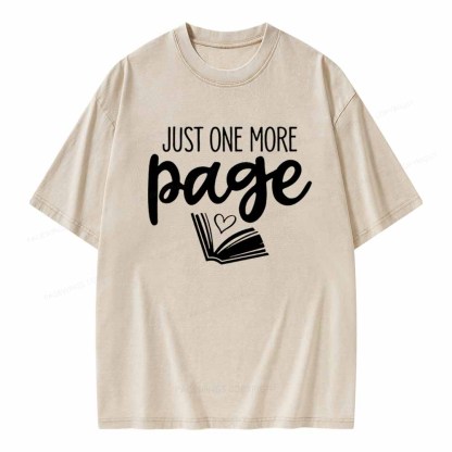 Pagewings Just One More Page Unisex Tee Unisex Washed T-shirt