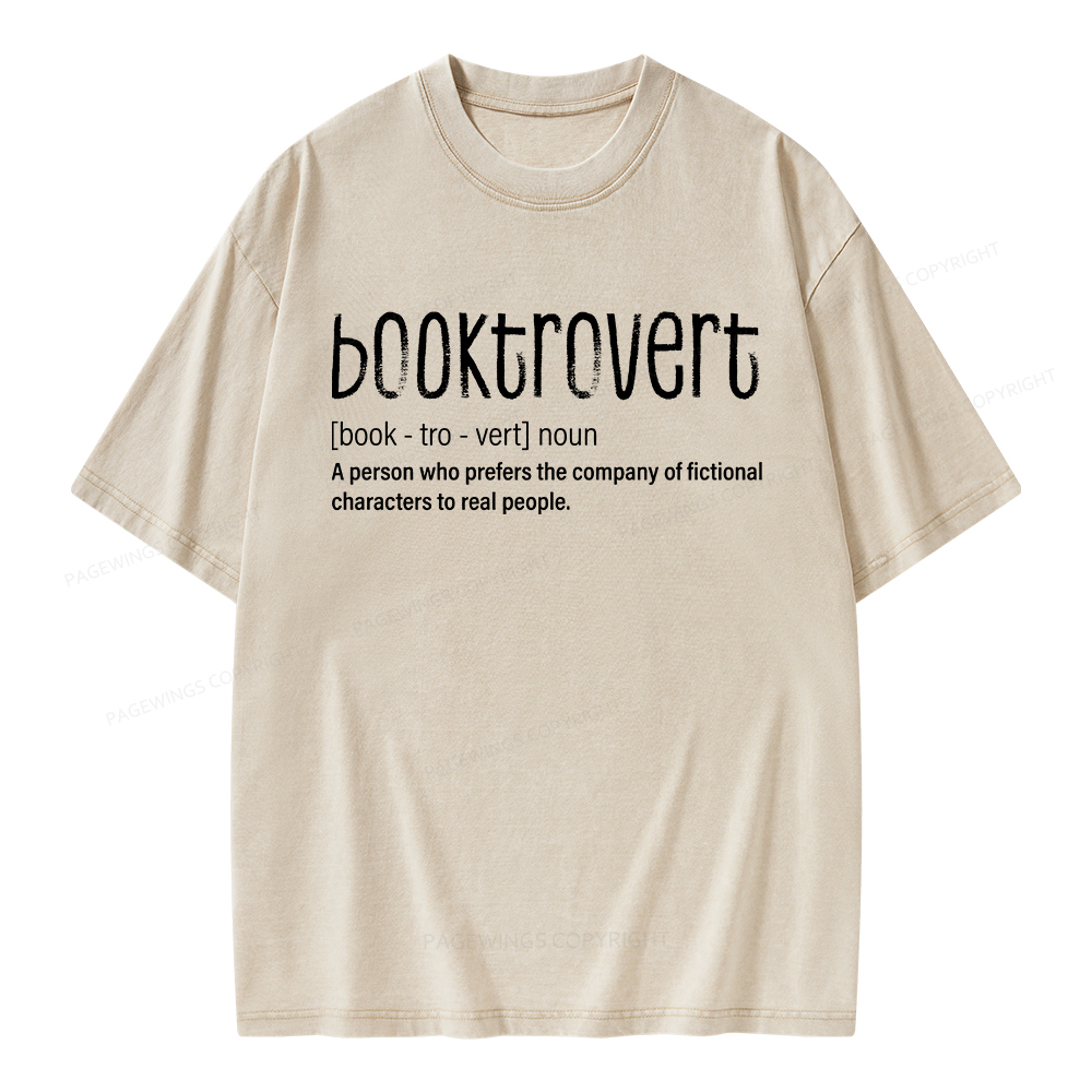 Pagewings Booktrovert Unisex Washed T-shirt