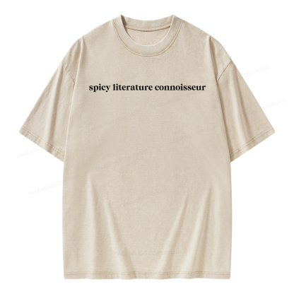 Pagewings Spicy Literature Connoisseur Unisex Washed T-shirt