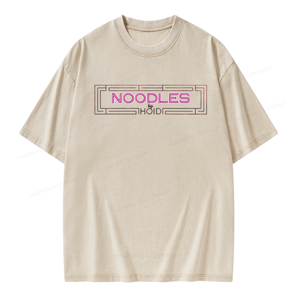 Pagewings Fantasy Book Noodles Unisex Washed T-shirt