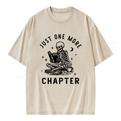 Pagewings Just One More Chapter, Bookish lover Classic T-Shirt Unisex Washed T-shirt