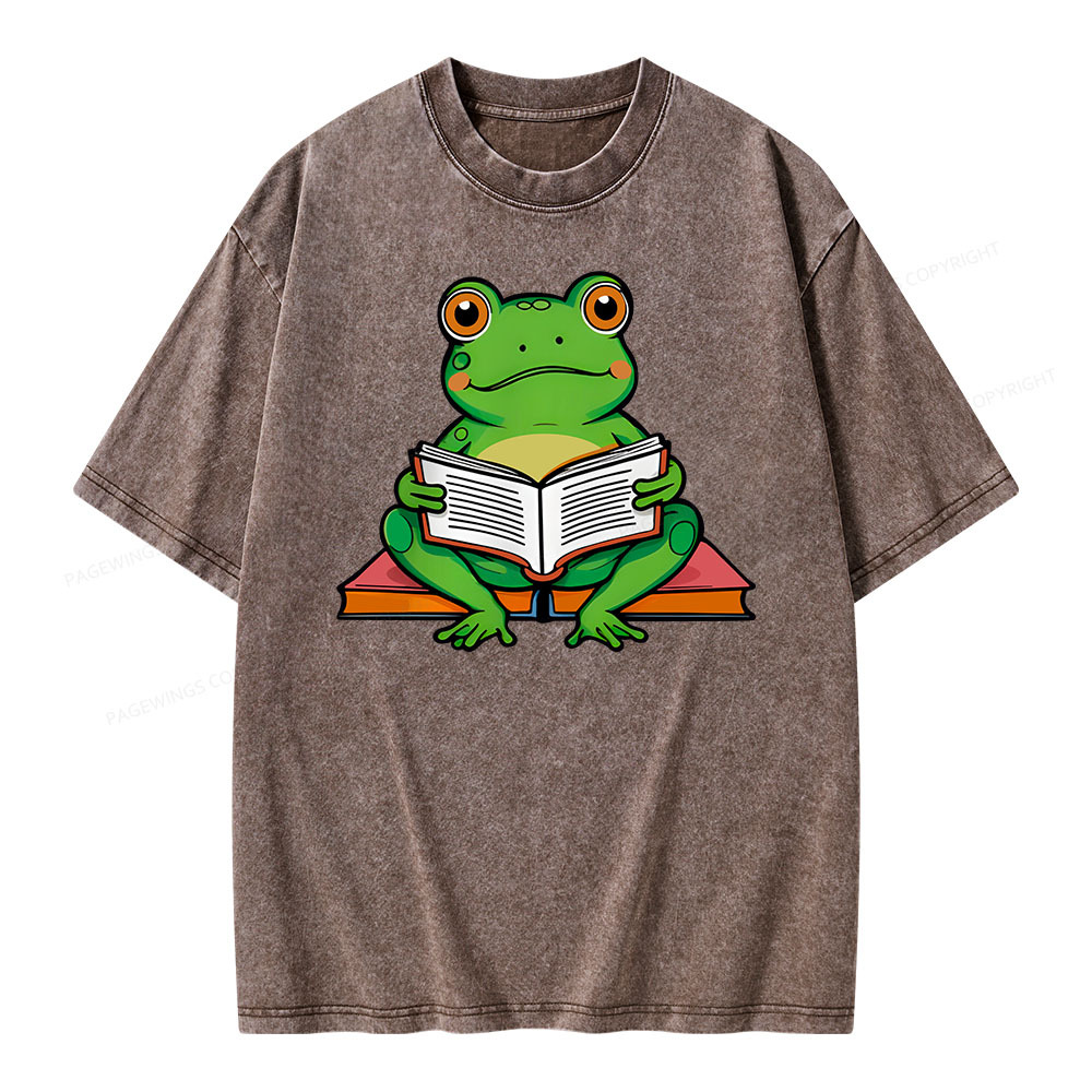 Pagewings reading book T-Shirts Unisex Washed T-shirt
