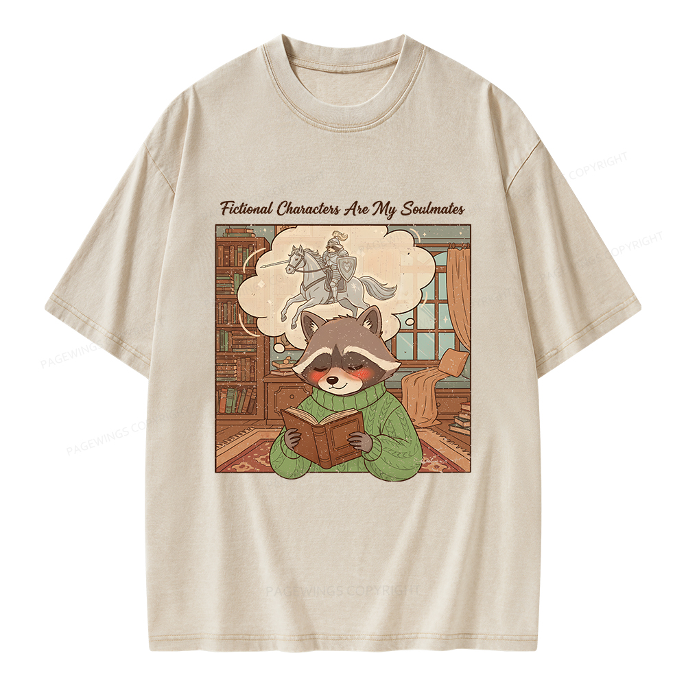 Pagewings Fictional Characters Are My Soulmates Unisex Washed T-shirt