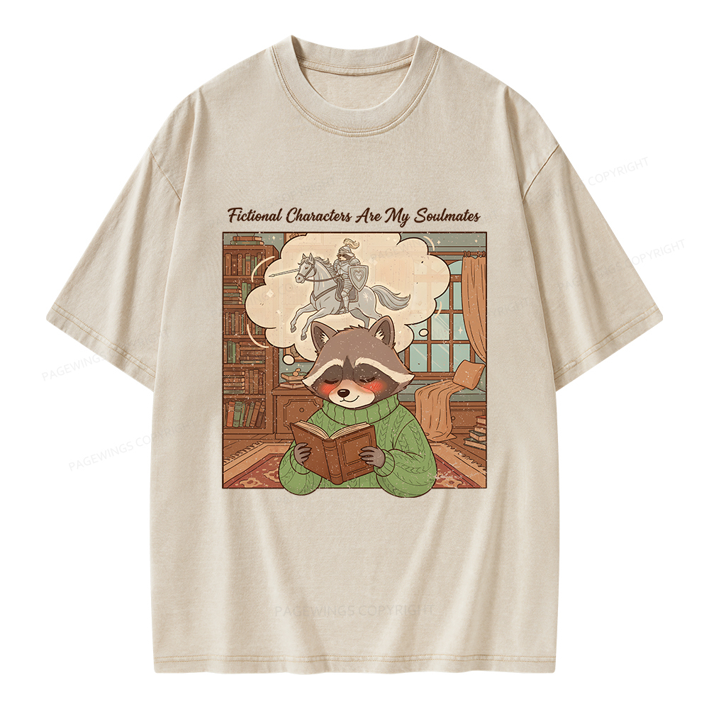 Pagewings Fictional Characters Are My Soulmates Unisex Washed T-shirt