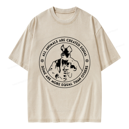 Pagewings Some Are More Equal Unisex Washed T-shirt