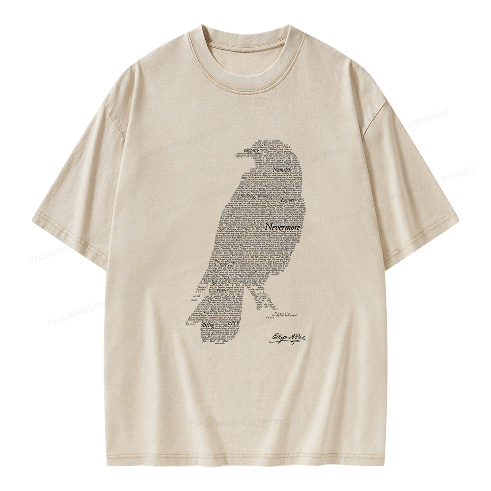 Pagewings The Raven Unisex Washed T-shirt