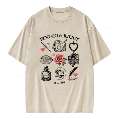 Pagewings Romeo and Juliet Unisex Washed T-shirt