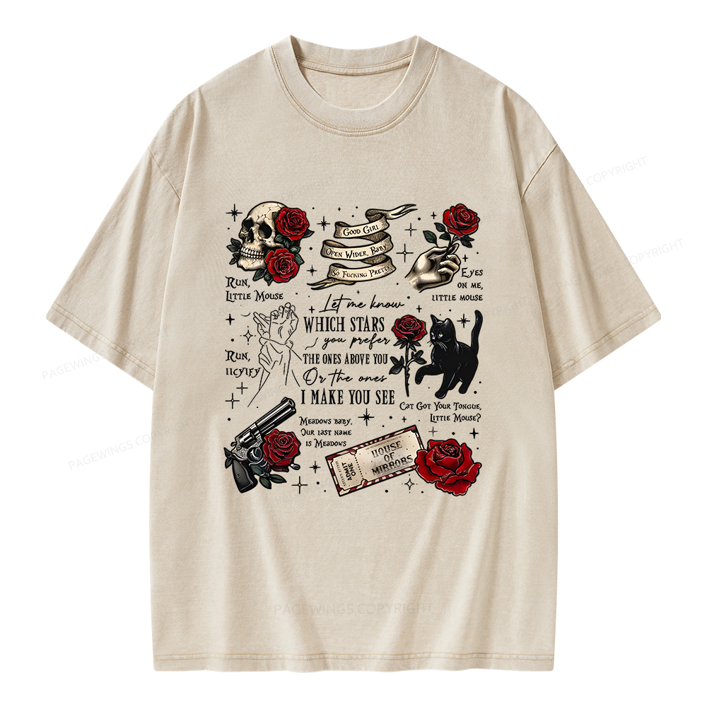 Pagewings Run Little Mouse Unisex Washed T-shirt