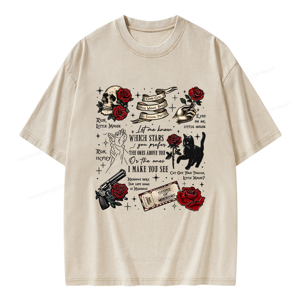 Pagewings Run Little Mouse Unisex Washed T-shirt