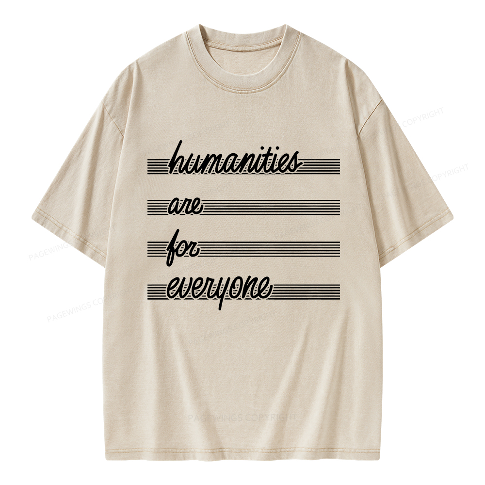 Pagewings Humanities Are For Everyone Unisex Washed T-shirt