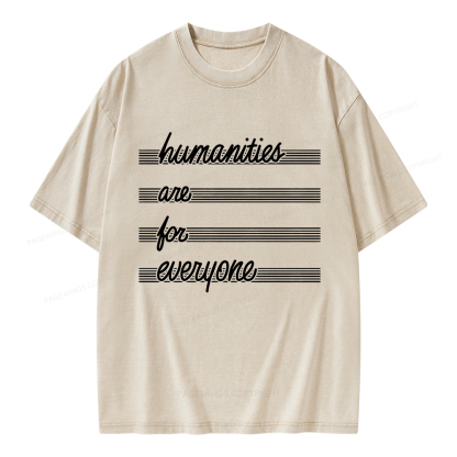 Pagewings Humanities Are For Everyone Unisex Washed T-shirt