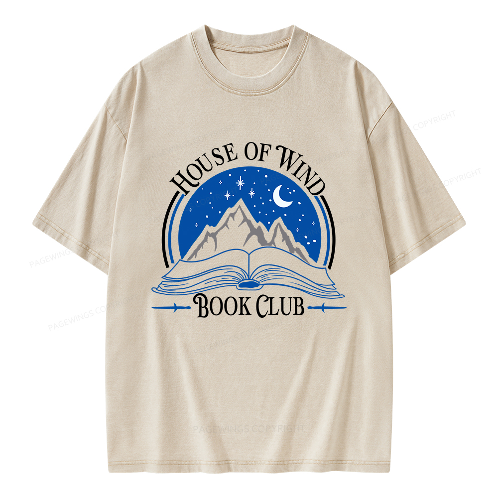 Pagewings House of Wind Book Club Unisex Washed T-shirt