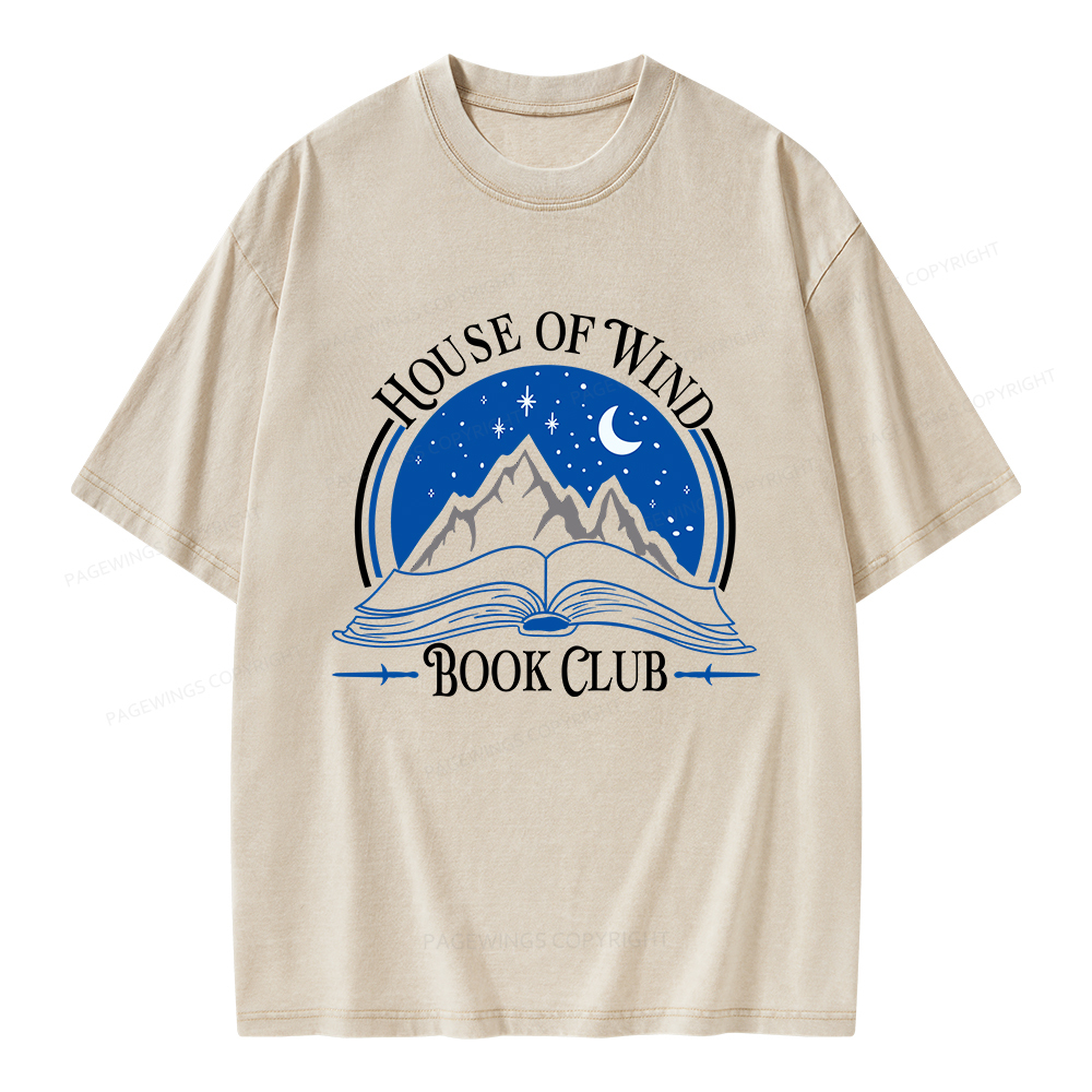 Pagewings House of Wind Book Club Unisex Washed T-shirt