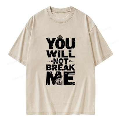 Pagewings You Will Not Break Me Unisex Washed T-shirt