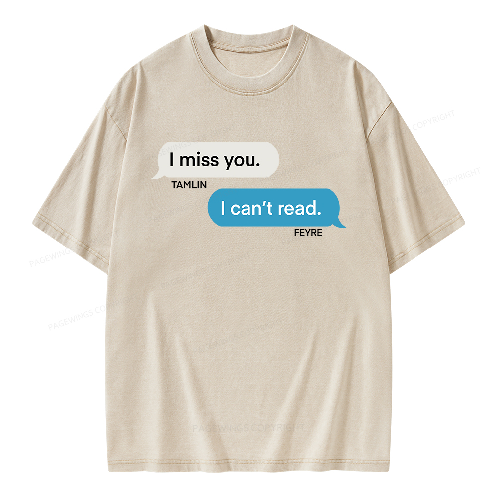 Pagewings  Fantasy I Can’t Read Unisex Washed T-shirt