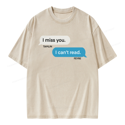 Pagewings  Fantasy I Can’t Read Unisex Washed T-shirt