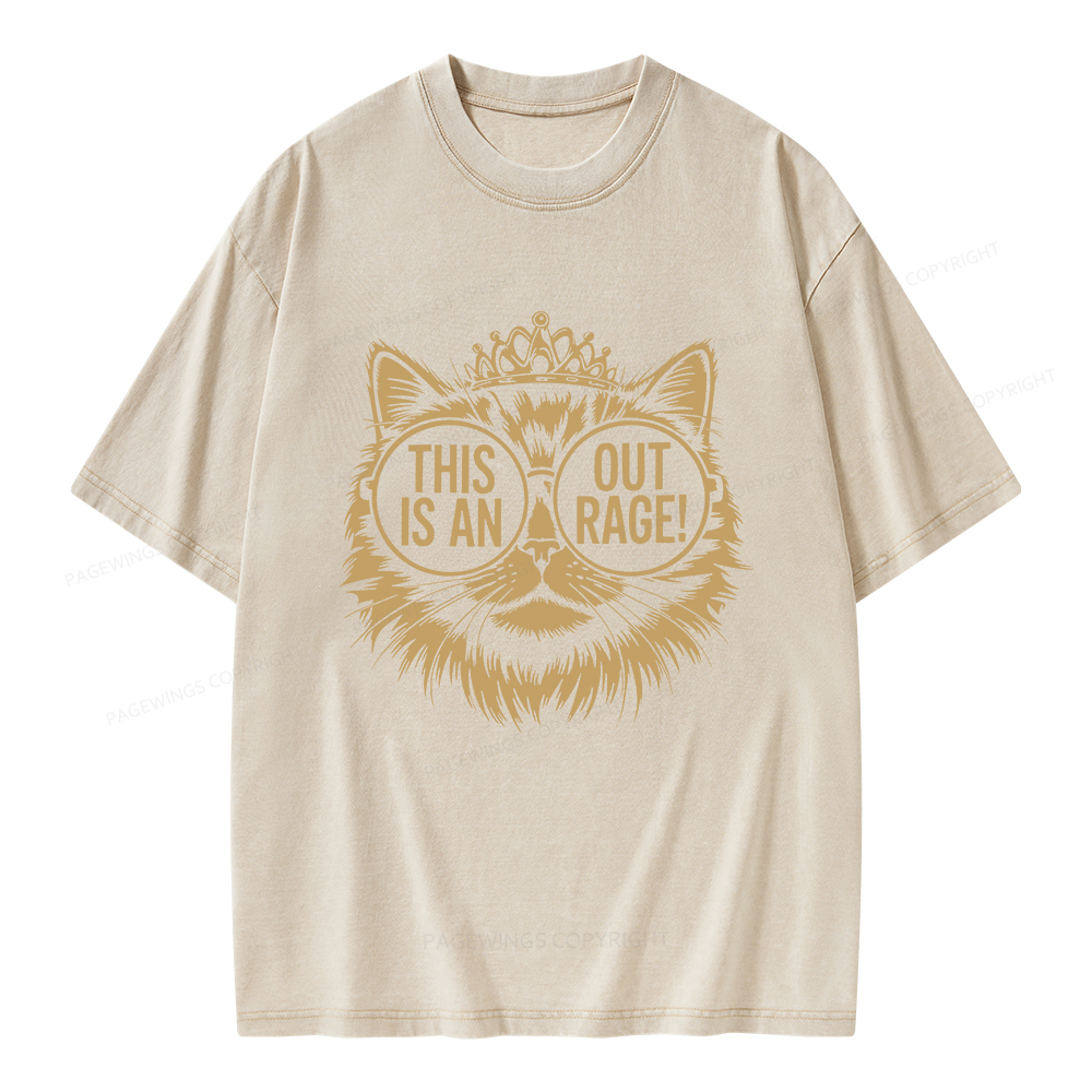 Pagewings This Is An Outrage Unisex Washed T-shirt