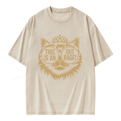 Pagewings This Is An Outrage Unisex Washed T-shirt