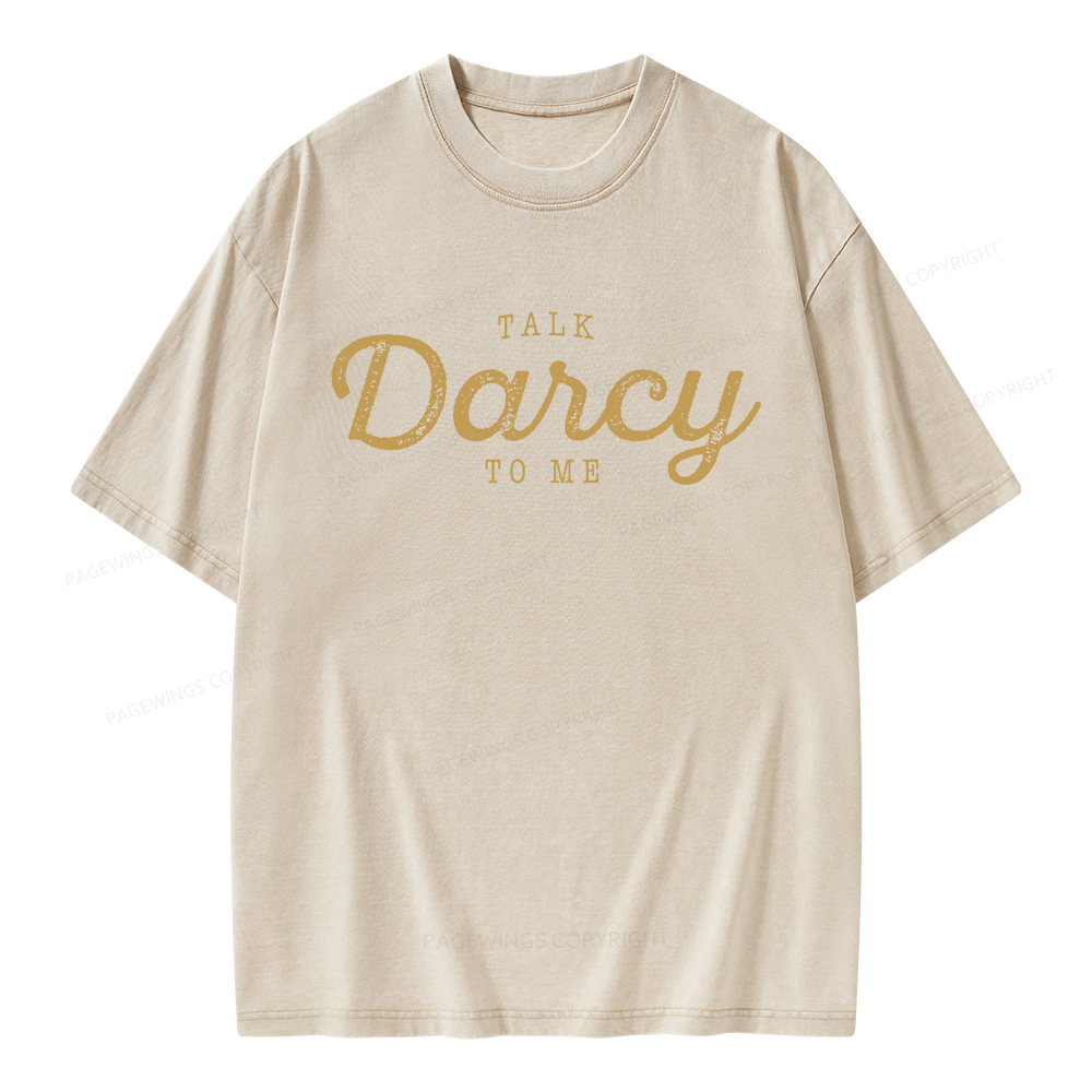 Pagewings Talk Darcy To Me Unisex Washed T-shirt