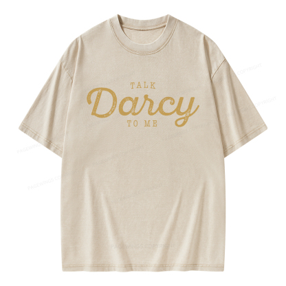 Pagewings Talk Darcy To Me Unisex Washed T-shirt
