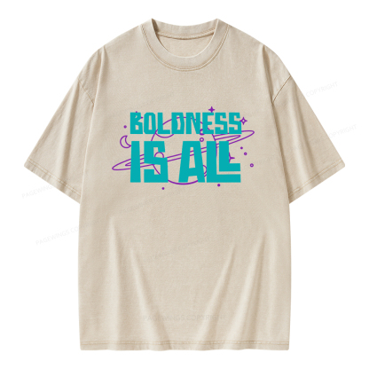 Pagewings Boldness Is All Unisex Washed T-shirt