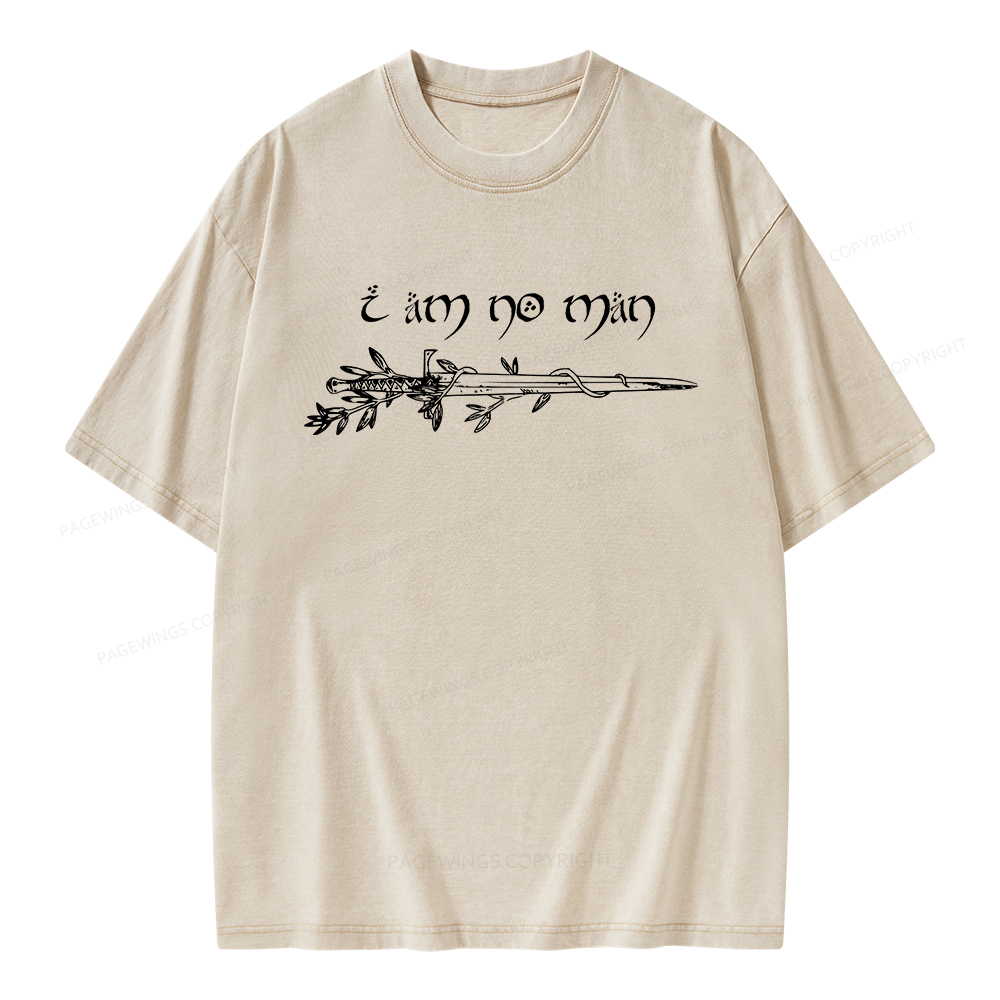 Pagewings I Am No Man Unisex Washed T-shirt