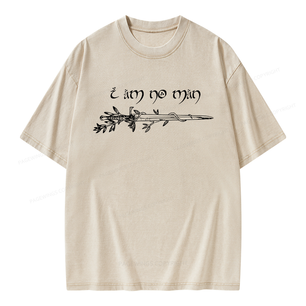 Pagewings I Am No Man Unisex Washed T-shirt