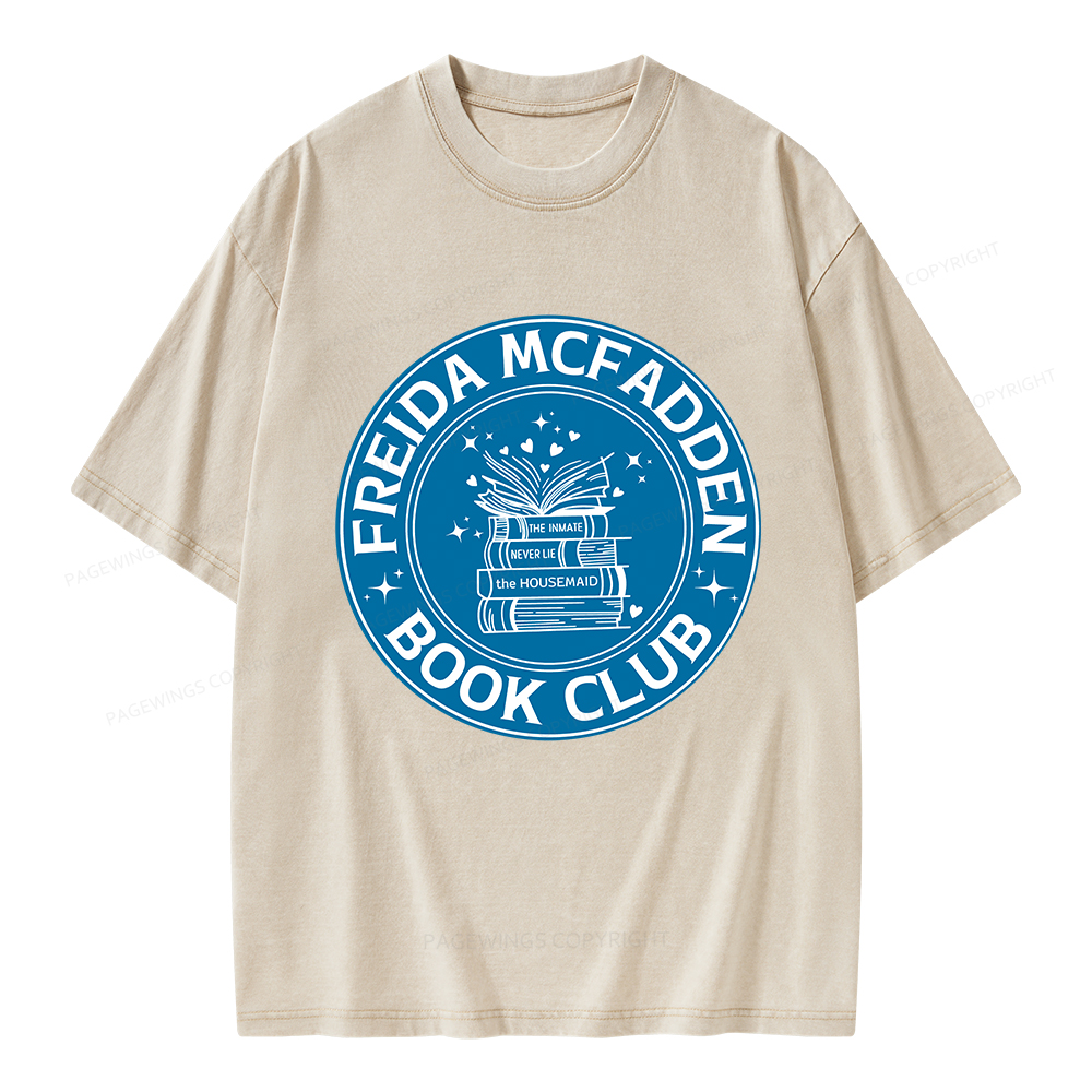 Pagewings Freida McFadden Book Club Unisex Washed T-shirt