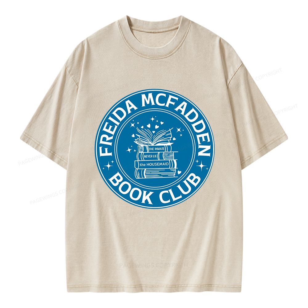 Pagewings Freida McFadden Book Club Unisex Washed T-shirt