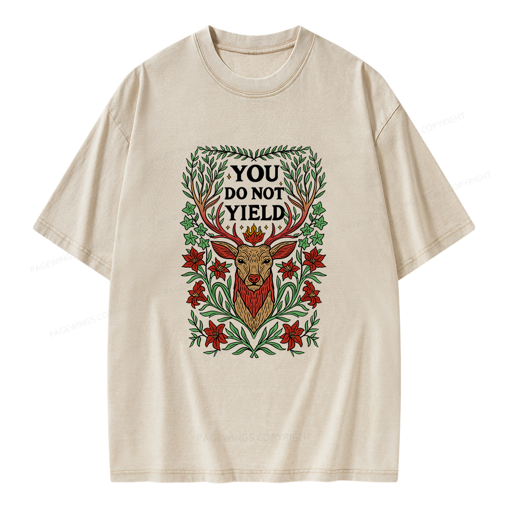 Pagewings You Do Not Yield Unisex Washed T-shirt