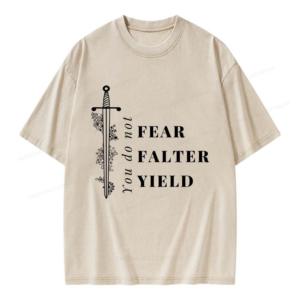 Pagewings You Do Not Yield Unisex Washed T-shirt