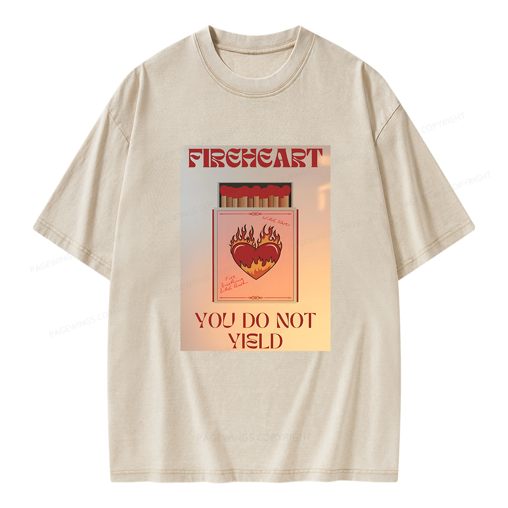 Pagewings Fireheart Unisex Washed T-shirt