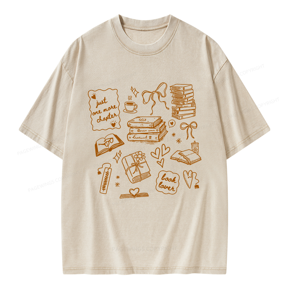 Pagewings Book Lover Unisex Washed T-shirt