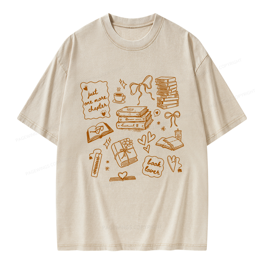 Pagewings Book Lover Unisex Washed T-shirt