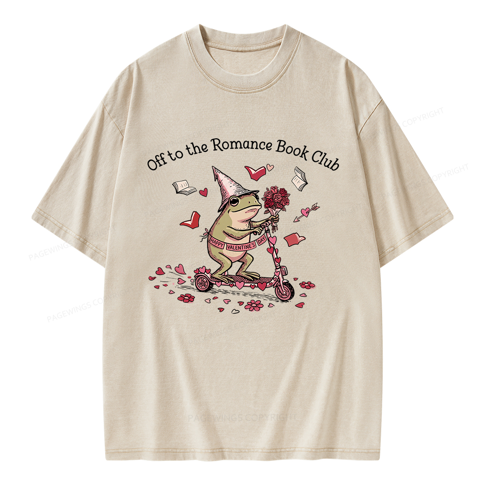 Pagewings Off to the Romance Book Club Unisex Washed T-shirt