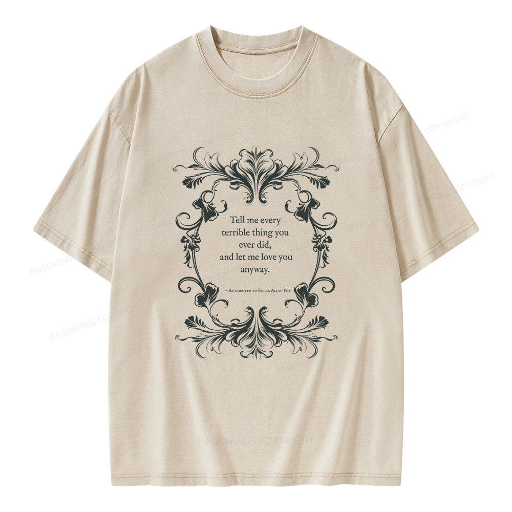 Pagewings Love Quote Unisex Washed T-shirt