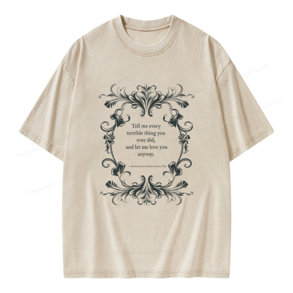 Pagewings Love Quote Unisex Washed T-shirt