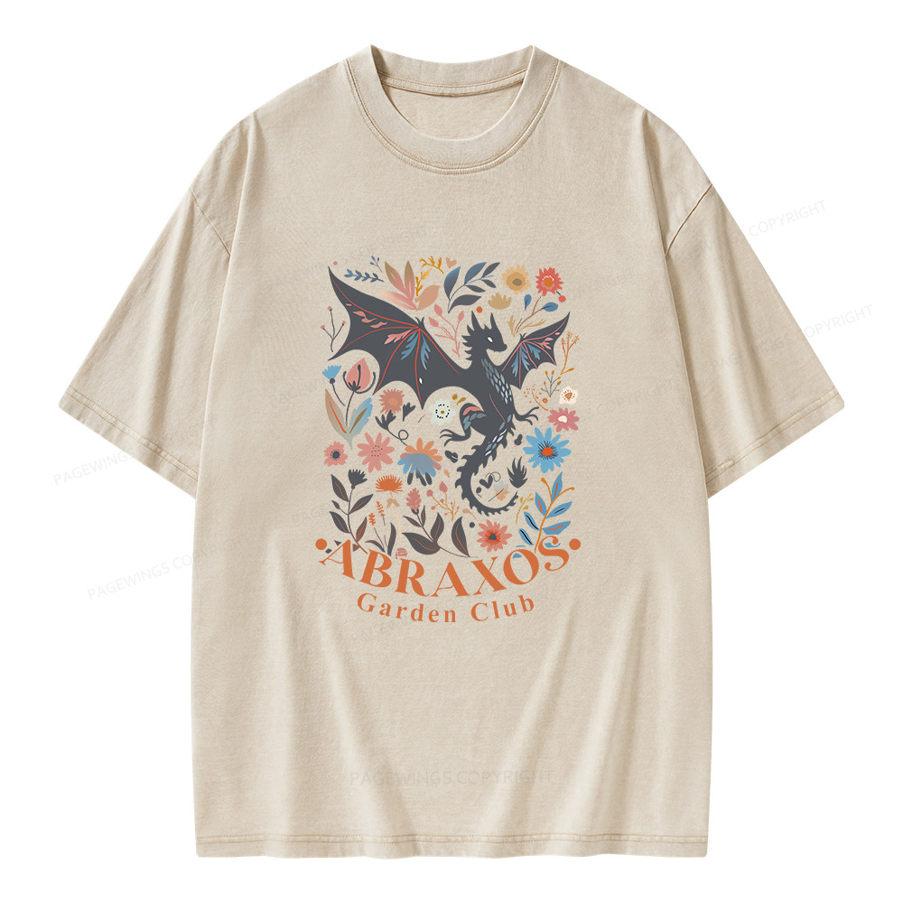 Pagewings Abraxos Flower Shirt Unisex Washed T-shirt