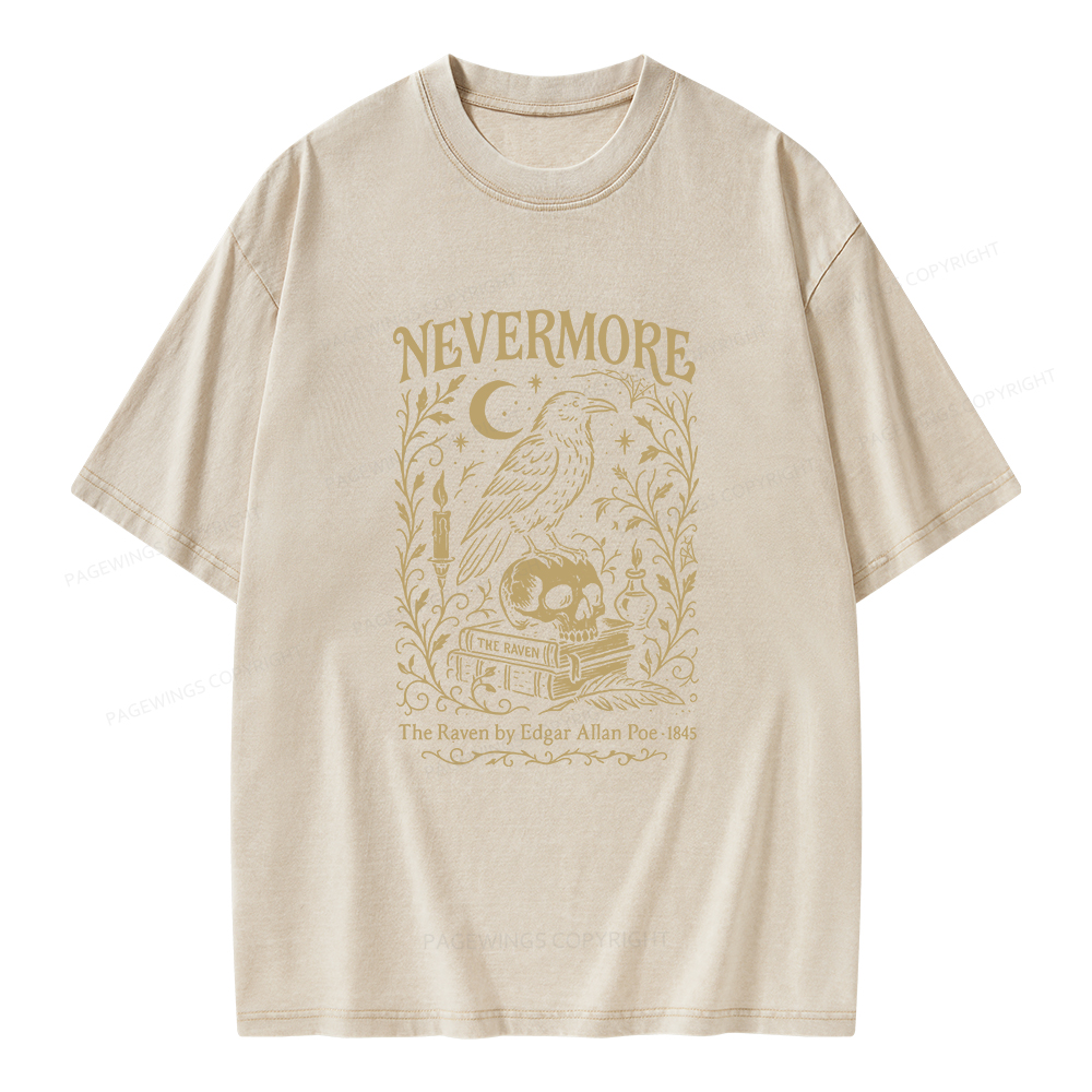 Pagewings Nevermore Unisex Washed T-shirt